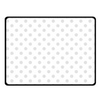 Polka Dots - Platinum Gray on White Fleece Blanket (Small) (One Side)