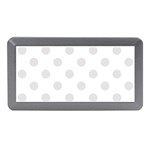 Polka Dots - Platinum Gray on White Memory Card Reader (Mini)