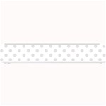 Polka Dots - Platinum Gray on White Small Bar Mat