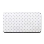 Polka Dots - Platinum Gray on White Medium Bar Mat