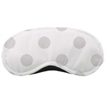 Polka Dots - Platinum Gray on White Sleeping Mask
