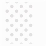 Polka Dots - Platinum Gray on White Large Garden Flag (Two Sides)