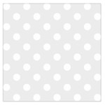 Polka Dots - White on Pale Gray Large Satin Scarf (Square)