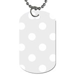 Polka Dots - White on Pale Gray Dog Tag (Two Sides)