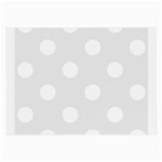Polka Dots - White on Pale Gray Large Glasses Cloth (2 Sides)