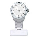 Polka Dots - White on Pale Gray Nurses Watch