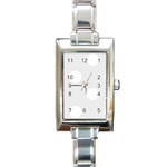 Polka Dots - White on Pale Gray Rectangle Italian Charm Watch
