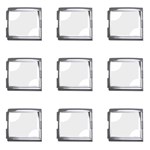 Polka Dots - White on Pale Gray Mega Link Italian Charm (9 pack)
