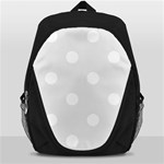 Polka Dots - White on Pale Gray Backpack Bag