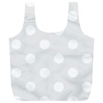 Polka Dots - White on Pale Gray Full Print Recycle Bag (XL)