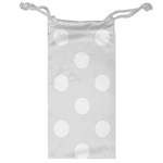 Polka Dots - White on Pale Gray Jewelry Bag