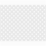 Polka Dots - White on Pale Gray Collage 11  x 14 