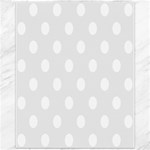 Polka Dots - White on Pale Gray Canvas 11  x 14 