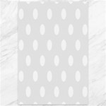 Polka Dots - White on Pale Gray Canvas 12  x 18 