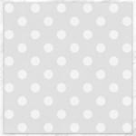 Polka Dots - White on Pale Gray Canvas 16  x 16 