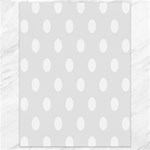 Polka Dots - White on Pale Gray Canvas 18  x 24 
