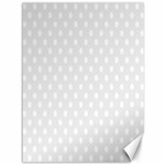 Polka Dots - White on Pale Gray Canvas 36  x 48 