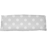 Polka Dots - White on Pale Gray Body Pillow Case (Dakimakura) (One Side)