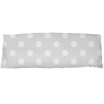 Polka Dots - White on Pale Gray Body Pillow Case Dakimakura (Two Sides)