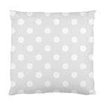 Polka Dots - White on Pale Gray Standard Cushion Case (One Side)