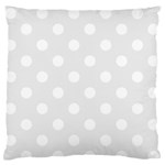 Polka Dots - White on Pale Gray Standard Flano Cushion Case (Two Sides)