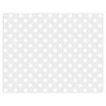 Polka Dots - White on Pale Gray Double Sided Flano Blanket (Medium)