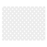Polka Dots - White on Pale Gray Double Sided Flano Blanket (Large)