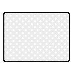 Polka Dots - White on Pale Gray Double Sided Fleece Blanket (Small) (Two Sides)