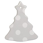 Polka Dots - White on Pale Gray Ornament (Christmas Tree)