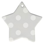 Polka Dots - White on Pale Gray Star Ornament (Two Sides)