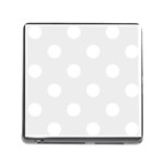Polka Dots - White on Pale Gray Memory Card Reader (Square)