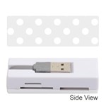 Polka Dots - White on Pale Gray Memory Card Reader (Stick)