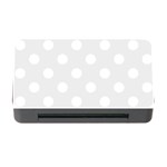 Polka Dots - White on Pale Gray Memory Card Reader with CF