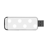 Polka Dots - White on Pale Gray Portable USB Flash (One Side)