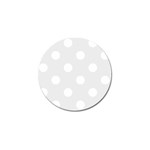 Polka Dots - White on Pale Gray Golf Ball Marker (10 pack)