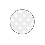 Polka Dots - White on Pale Gray Hat Clip Ball Marker (4 pack)