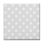 Polka Dots - White on Pale Gray Face Towel