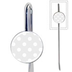 Polka Dots - White on Pale Gray Book Mark