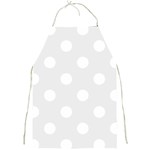 Polka Dots - White on Pale Gray Full Print Apron