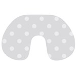 Polka Dots - White on Pale Gray Travel Neck Pillow