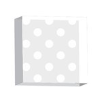 Polka Dots - White on Pale Gray 4 x 4  Acrylic Photo Block