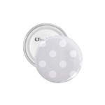 Polka Dots - White on Pale Gray 1.75  Button