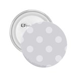 Polka Dots - White on Pale Gray 2.25  Button