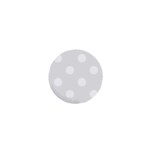 Polka Dots - White on Pale Gray 1  Mini Magnet