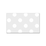 Polka Dots - White on Pale Gray Sticker Rectangular (10 pack)