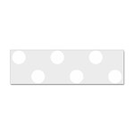 Polka Dots - White on Pale Gray Sticker Bumper (100 pack)