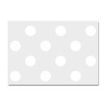 Polka Dots - White on Pale Gray Sticker A4 (100 pack)