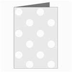 Polka Dots - White on Pale Gray Greeting Cards (Pkg of 8)