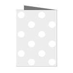 Polka Dots - White on Pale Gray Mini Greeting Cards (Pkg of 8)