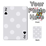 Polka Dots - White on Pale Gray Playing Cards 54 Designs